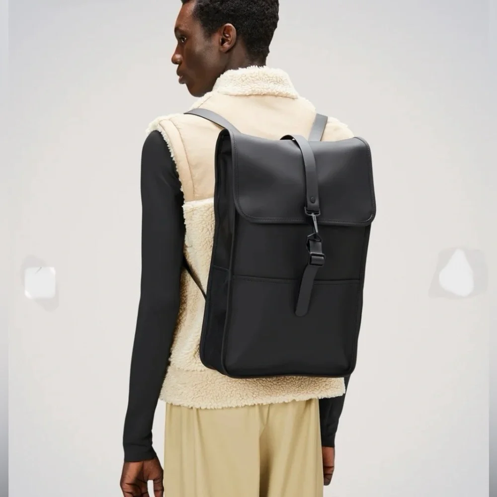 NWT Rains waterproof backpack in black
